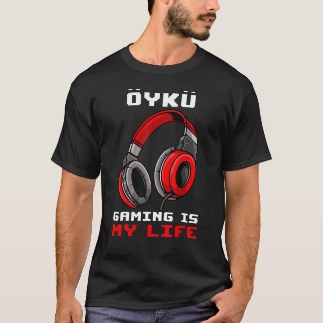 Camiseta Öykü Gaming es mi vida personalizada (Anverso)