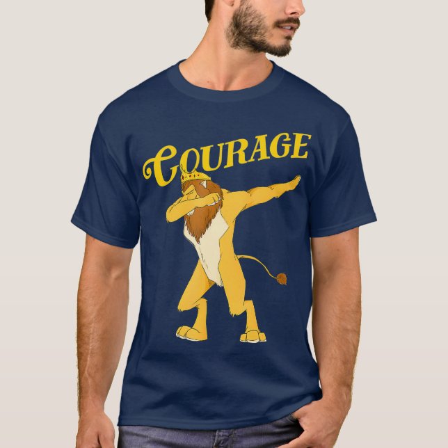 Camiseta OZ Cowardard Dabbing Leon Courage ArtWizard de (Anverso)