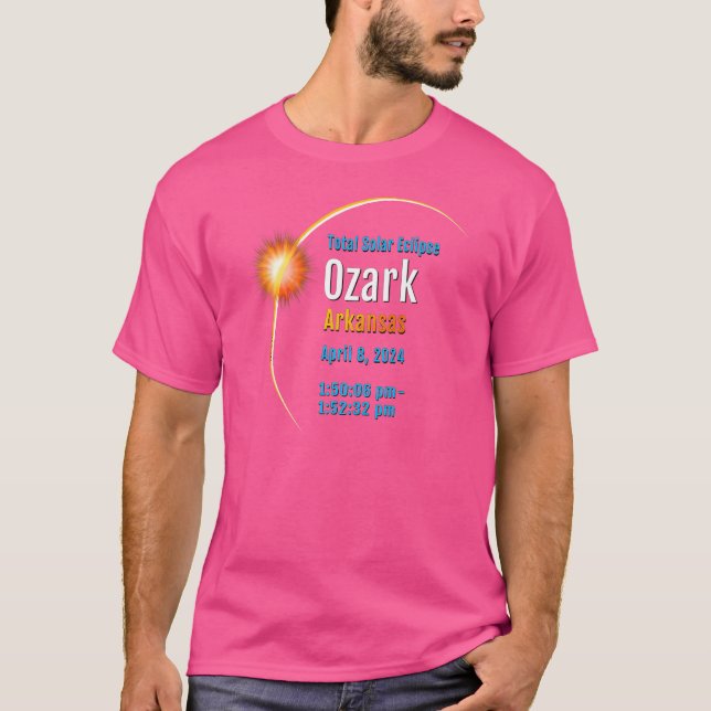 Camiseta Ozark Arkansas Ar Eclipse Solar Total 2024 1 (Anverso)