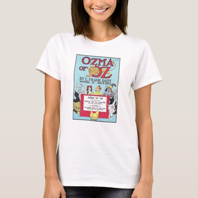 Camiseta Ozma de Ilustracion de cosecha de libros de Oz (Anverso)