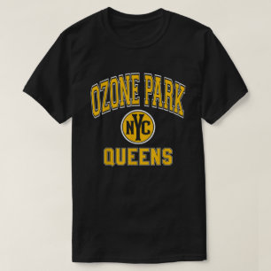 Camiseta Ozone Park Queens Nyc Estilo Varsity Amber Print 