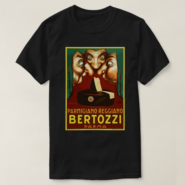 Camiseta ozzi Parmigiano Reggiano Cheese Vintage Italiano A (Diseño del anverso)