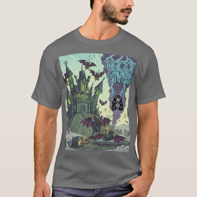Camiseta Ozzy Lives-Haunted House (Anverso)