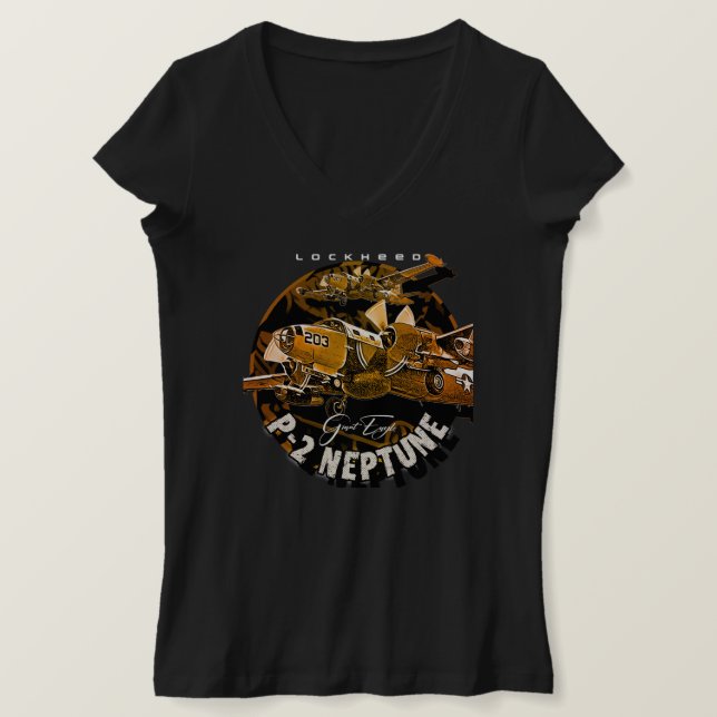 Camiseta P2 Neptune Aeronaves de Patrulla Marítima De La Ma (Anverso del diseño)