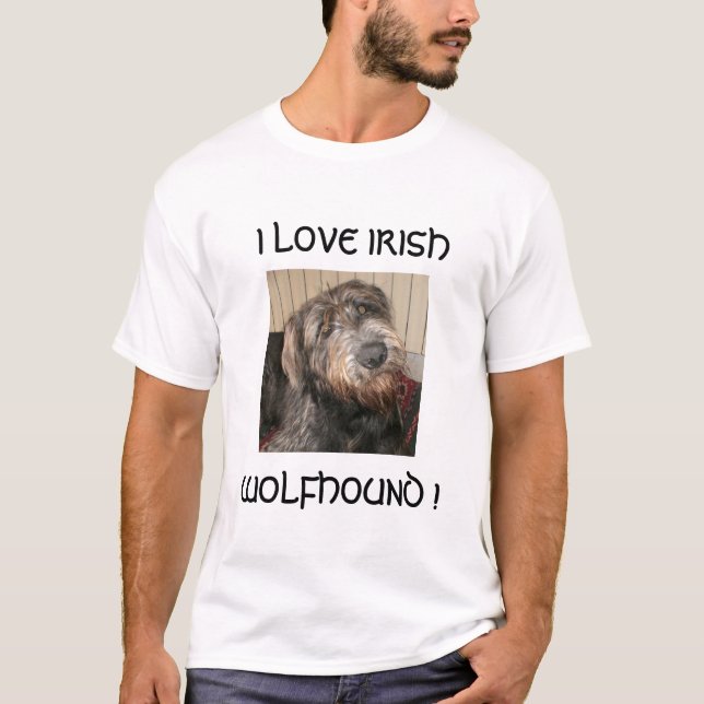 CAMISETA ¡P3030030, I LOVE IRISH, WOLFHOUND! (Anverso)