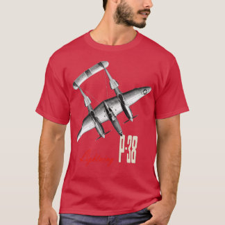 Camiseta P38 Lightning avión de combate de la Segunda Guerr