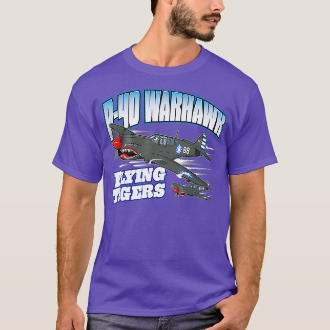 Camiseta P40 Warhawk Flying Tigers Warbirds (Anverso)