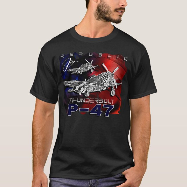 Camiseta P47 Thunderbolt República Luchador de la Segunda G (Anverso)