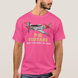 Camiseta P51 Mustang, bombardero de la Segunda Guerra Mundi