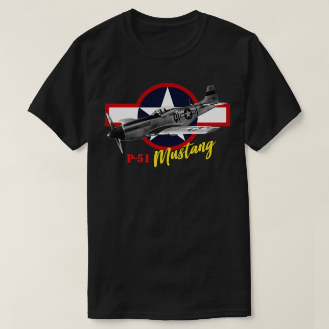 Camiseta P51 Mustang norteamericano (Diseño del anverso)