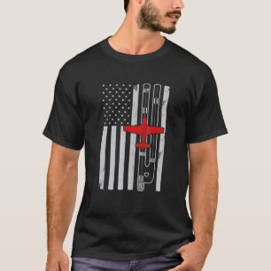 Camiseta P51 Mustang Ww2 Aeronave Bandera Americana Runway 