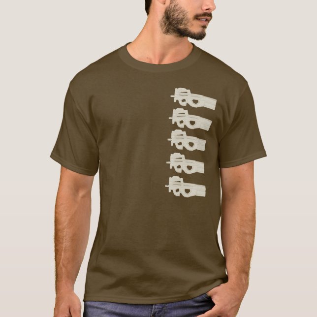 Camiseta P90 = partió los melones - gráficos del moreno (Anverso)