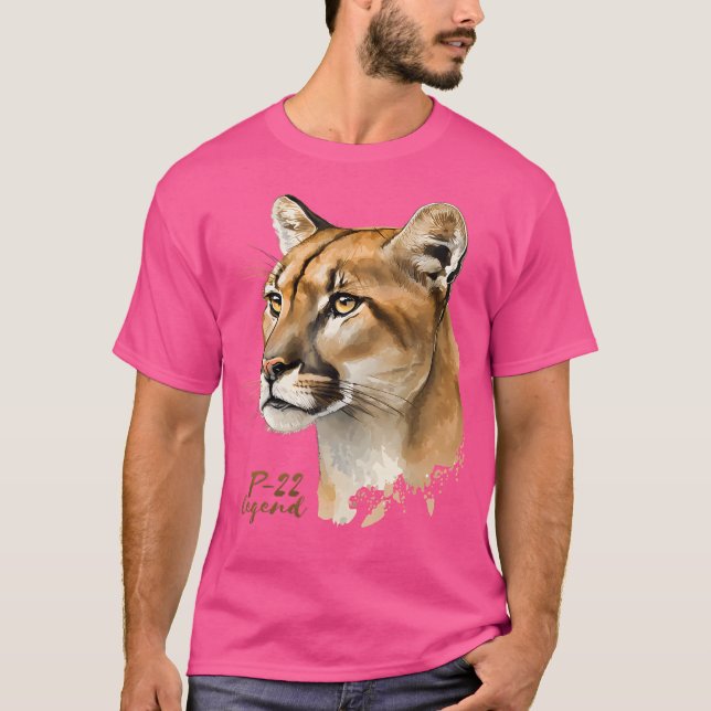 Camiseta P-22 Mountain Lion Legend California Wildlife P22 (Anverso)