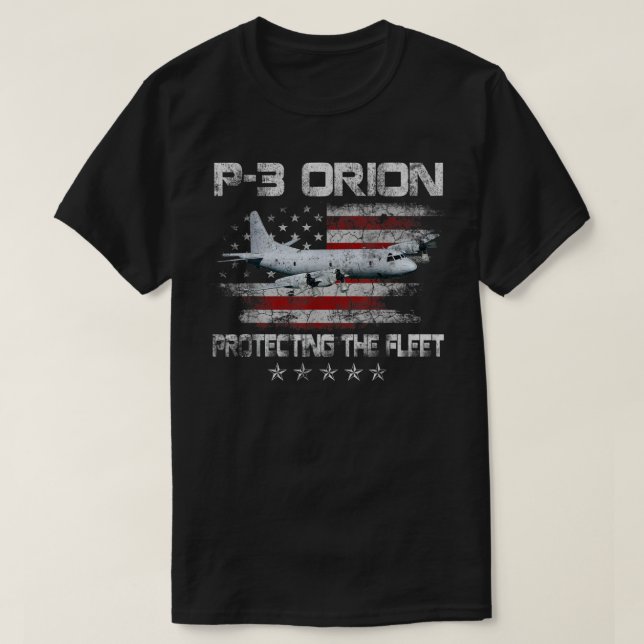 Camiseta P-3 Subcazador de Orión Avión Avión Veteranos Vint (Diseño del anverso)