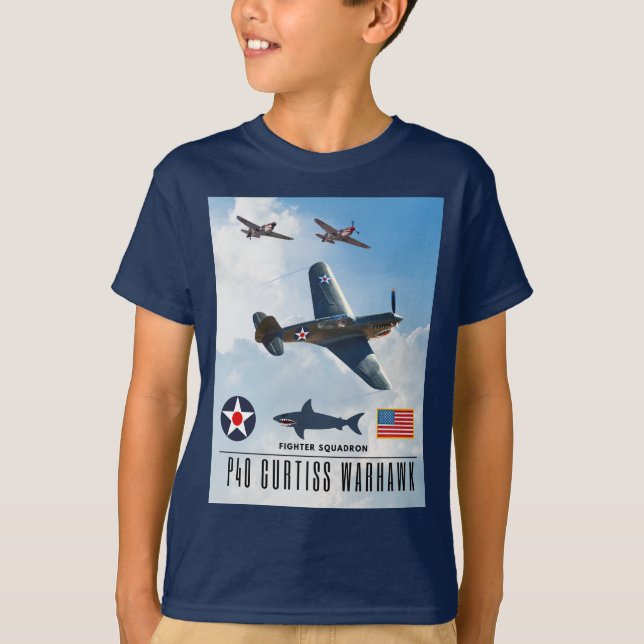 CAMISETA P-40 CURTISS WARHAWK FIGHTER SQUADRON (Anverso)