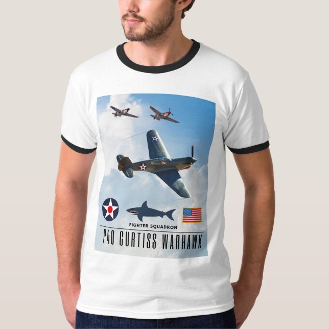 CAMISETA P-40 CURTISS WARHAWK FIGHTER SQUADRON (Anverso)