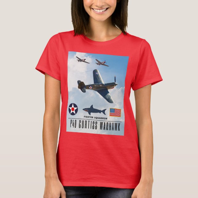 CAMISETA P-40 CURTISS WARHAWK FIGHTER SQUADRON (Anverso)