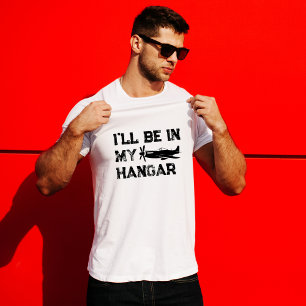 Camiseta P-51 Avión Mustang y yo estaremos en mi hangar Fun
