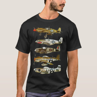 Camiseta P-51 norteamericano Mustang WW2 Fighter Classic T-