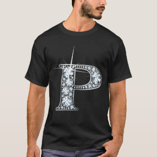 Camiseta "P" Diamond Bling T-Shirt