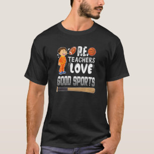 Camiseta P e Maestros aman los buenos deportes de béisbol