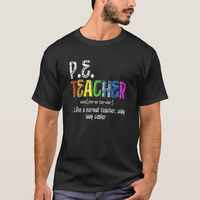 Camiseta P E Profesora Definición de Educación Física (Anverso)