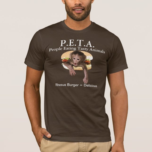 Camiseta P.E.T.A. Gente que come animales sabrosos (Anverso)