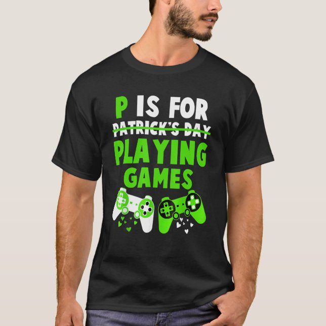 Camiseta P Es Para Jugar Juegos Niños Día Sta Patrones Homb (Anverso)