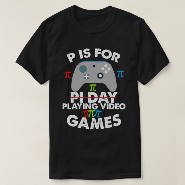 Camiseta P es para jugar videojuegos (Diseño del anverso)