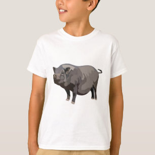 Camiseta P es para Pot Bellie Pig.Pot-Bellie Pig Illustrat