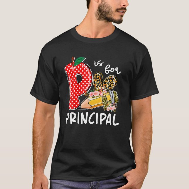 Camiseta P Es Para Principal Feliz Primer Día Escolar Princ (Anverso)