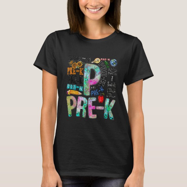 Camiseta P Es Para Profesores Preescolares Leopard (Anverso)