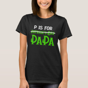 Camiseta P es por Papa San Patricio Día del Padre
