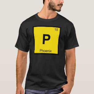 Camiseta P - Fénix Química Griega Símbolo de la Tabla Perió
