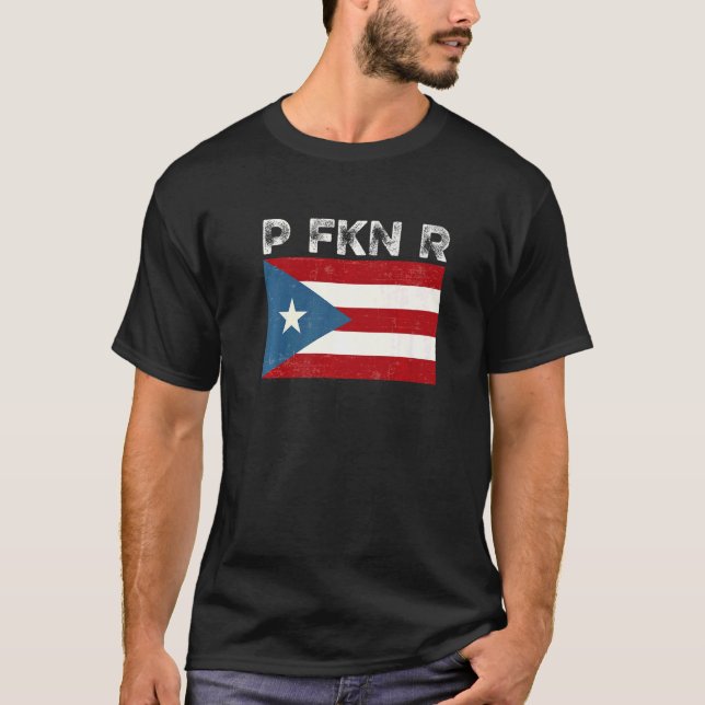 Camiseta P Fkn R Puerto Rico Fan Meme Urbano Jerga Española (Anverso)
