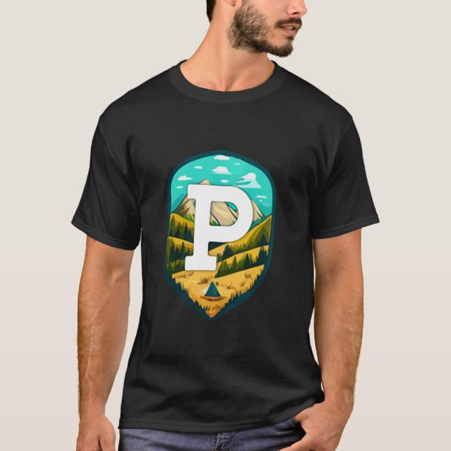 Camiseta P Letra Big Mountain Camping Long Sleeve T Shirt (Anverso)