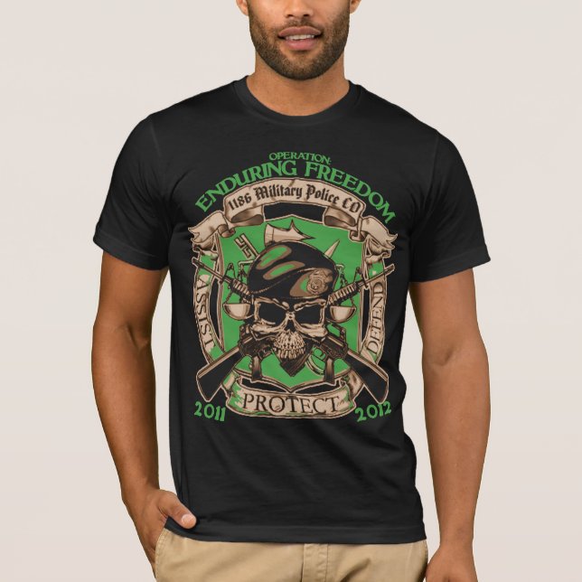Camiseta P.M. 1186 - Aguantar verde de la libertad (Anverso)