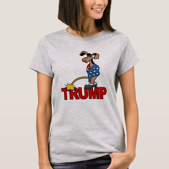 Camiseta P ON TRUMP - Demócratas — Anti-Trump Design - Po (Anverso)