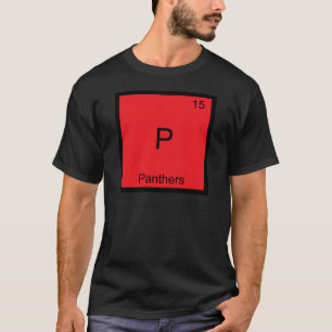 Camiseta P - Panthers Divertido Elemento Símbolo de Química