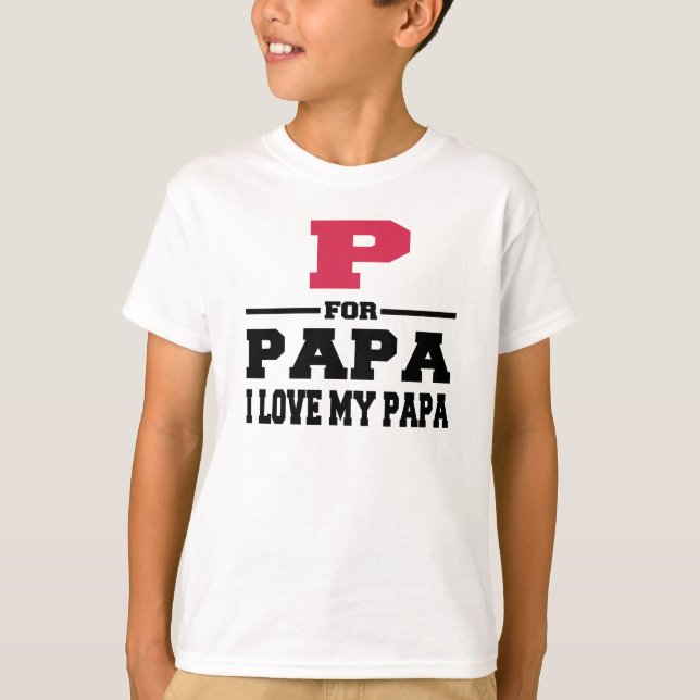 CAMISETA P PARA PAPA ME ENCANTA MI PAPA (Anverso)
