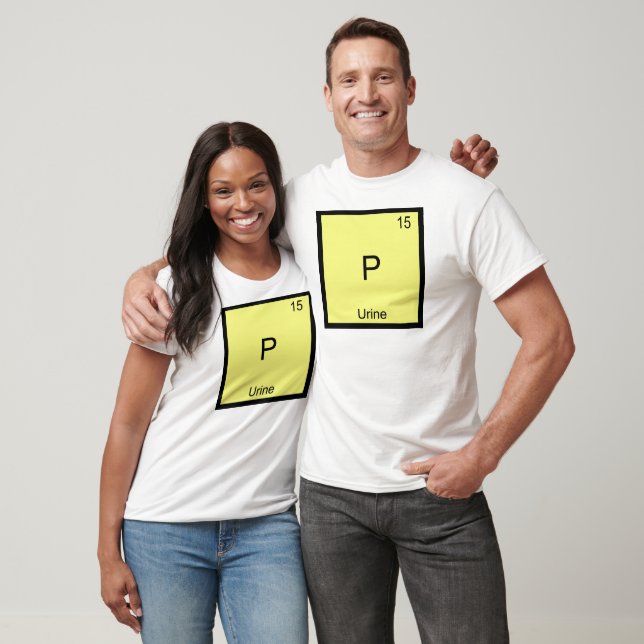 Camiseta P - Símbolo de elemento de química de orina Divert (Unisexo)