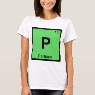 Camiseta P - Símbolo de la tabla periódica de la química de