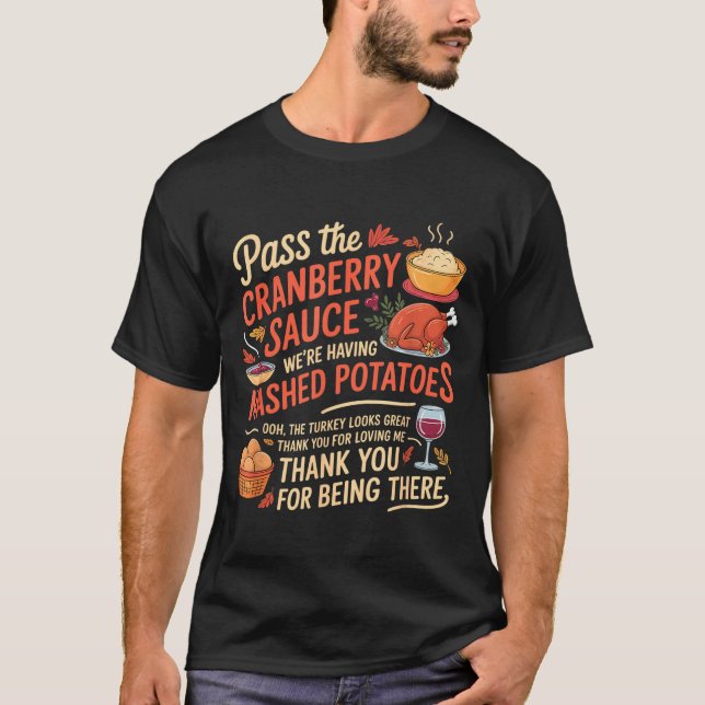 Camiseta P The Cranberry Sauce Funny Thanksgiving  (Anverso)