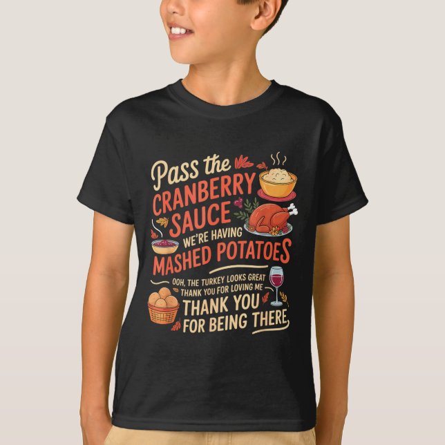 Camiseta P The Cranberry Sauce Funny Thanksgiving  (Anverso)