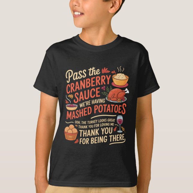 Camiseta P The Cranberry Sauce Funny Thanksgiving Long Slee (Anverso)