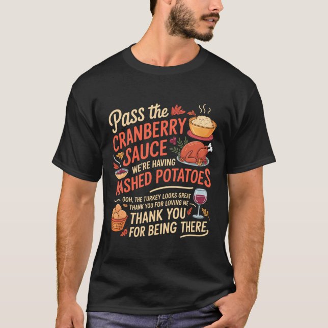 Camiseta P The Cranberry Sauce Funny Thanksgiving Long Slee (Anverso)