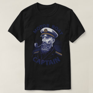 Camiseta PA12 Funny Motor Boat Captain Funny Boat Classic