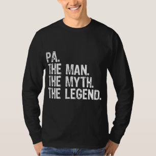 Camiseta Pa El Hombre El Mito La Leyenda El Abuelo Papá Reg
