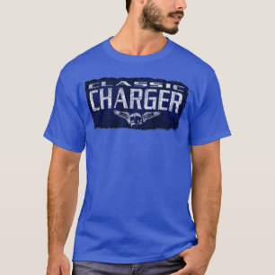 Camiseta PA erosionado cráneo con alas obra clásica azul