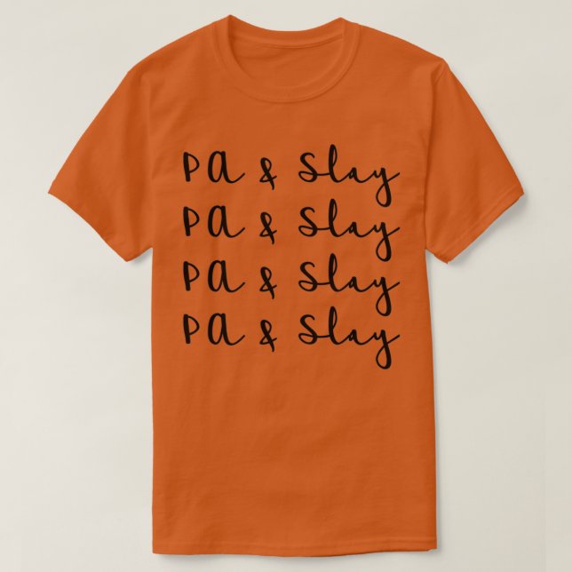 Camiseta PA Slay on Repeat in Black (Diseño del anverso)